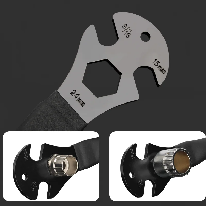 Llave para pedales de bicicleta – 15mm extralarga para montaña y carretera - imagen 3