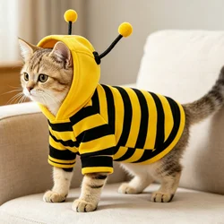 Disfraz de abeja con capucha para gatos y perros pequeños