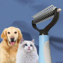 Cepillo quitapelos para gatos y perros – doble cara con cortanudos