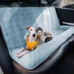 Esterilla refrigerante azul lavable para coche de gatos y perros