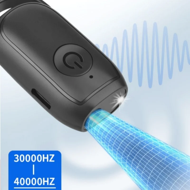 Repelente ultrasónico portátil para perros, dispositivo de entrenamiento de larga distancia, recargable por USB, con LED, defensa al aire libre, antibarkin - imagen 4