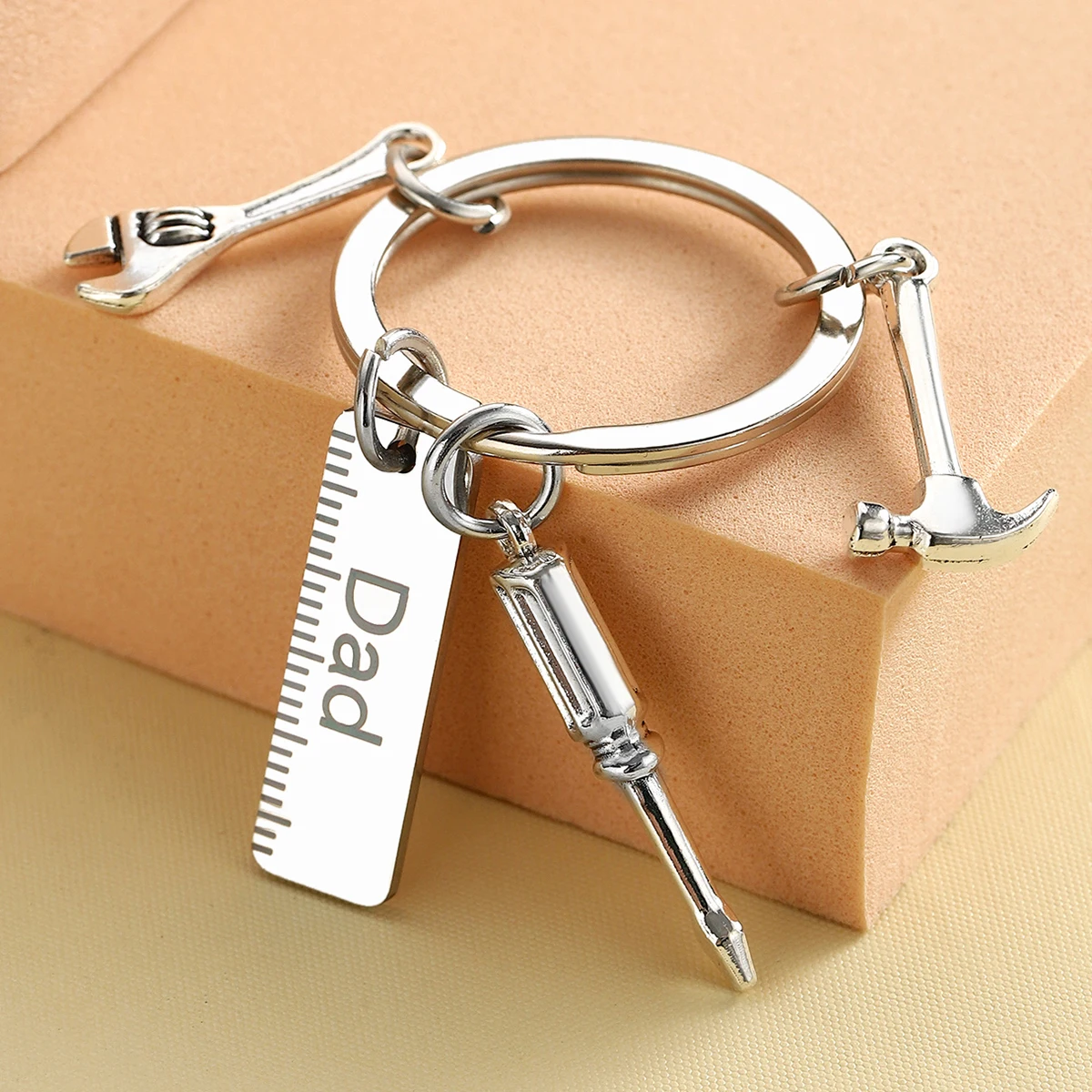 Llavero Mini Juego de Herramientas, Papá, Destornillador con Regla, Martillo, Llave, Destornillador Regalo de Cumpleaños, Regalo del Día del Padre - imagen 5