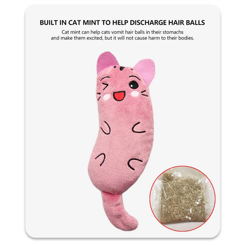 Juguetes interactivos divertidos para gatos, juguetes de peluche para gatos, Mini dientes de molienda, juguetes de hierba gatera, juguete para masticar para gatitos, suministros para mascotas, accesorios - imagen 2