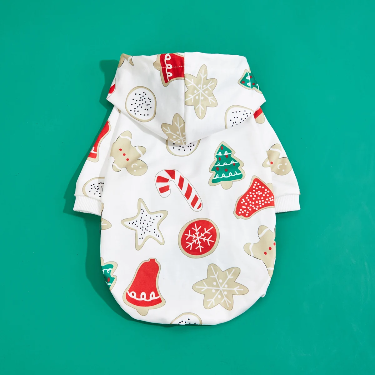 Sudadera con capucha para perro, camisas navideñas, ropa para perro, campana pequeña, alce, ropa estampada para perro, sudaderas para perro, ropa de Navidad con cuello alto para mascota Pu - imagen 4