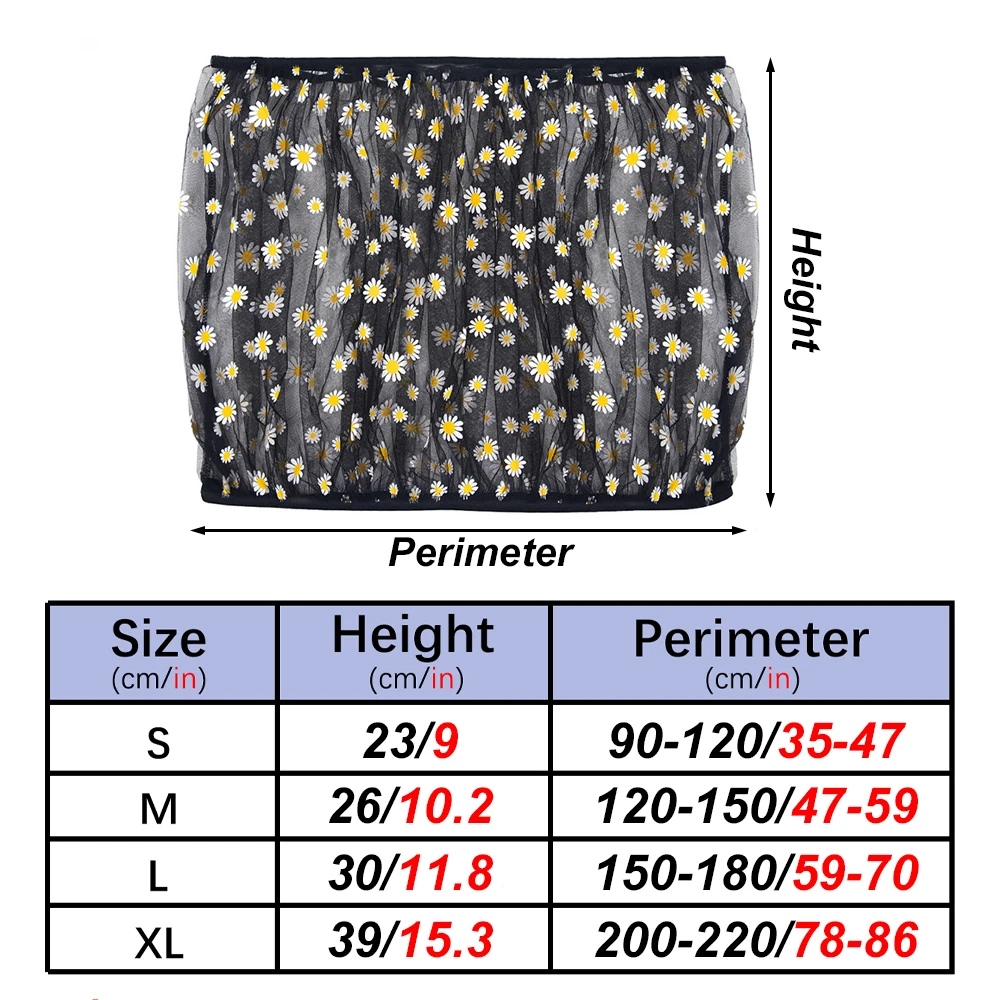 Cubierta de red ajustable para jaula de pájaros, receptor de plumas de semillas, protector de falda suave, red de malla de nailon para jaulas cuadradas redondas - imagen 2