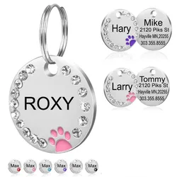 Placa identificativa con nombre para collar de perro y gato