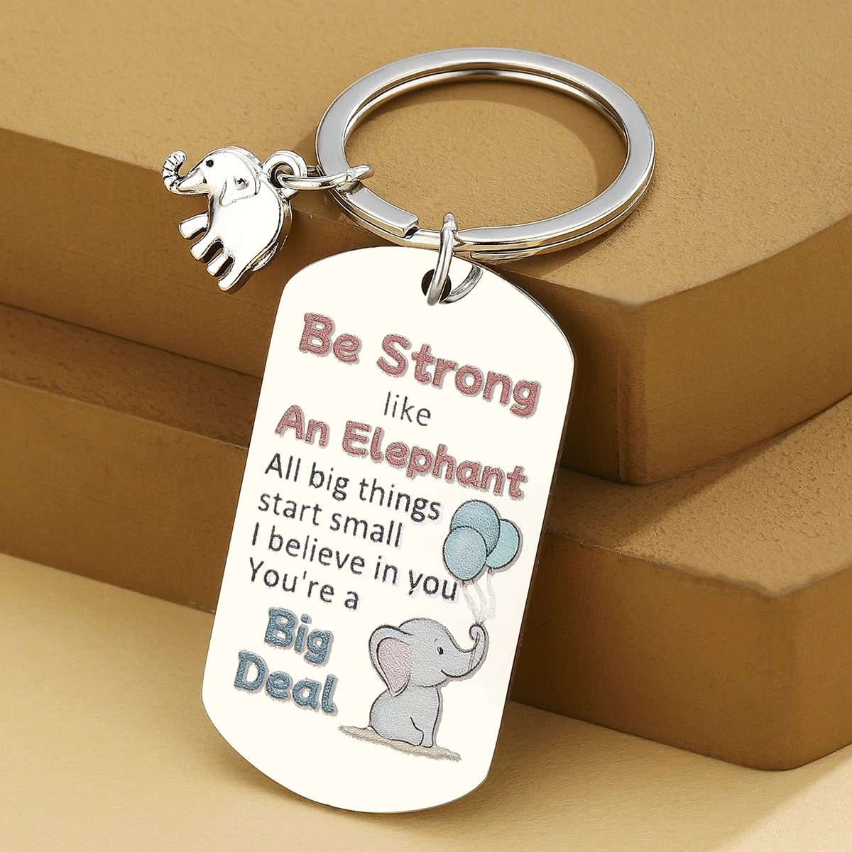 Regalos de elefante para mujeres, regalos de cumpleaños inspiradores de la amistad para el mejor amigo, llavero para amantes de los elefantes, regalo