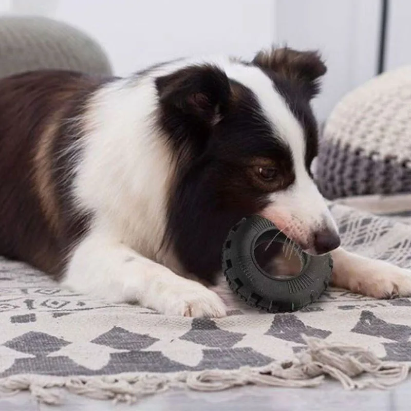 Juguete con neumático de goma para perro, resistente a las mordeduras, al aburrimiento, de alto consumo de energía, perros grandes y medianos - imagen 3
