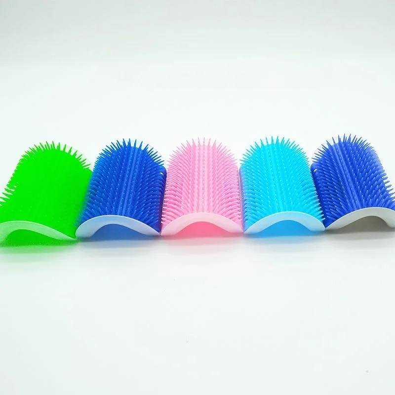 Cepillo de esquina de pared de cuatro colores con polvo de menta para gatos gratis, masajeador para gatos respetuoso con la piel, peine para gatos, nuevo - imagen 4