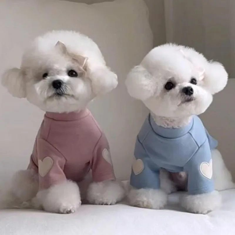 Jerséis suaves con capucha, ropa para perros, camisa Base de amor para perros pequeños, disfraz de cachorro Yorkshire Terrier Chihuahua, sudadera XS