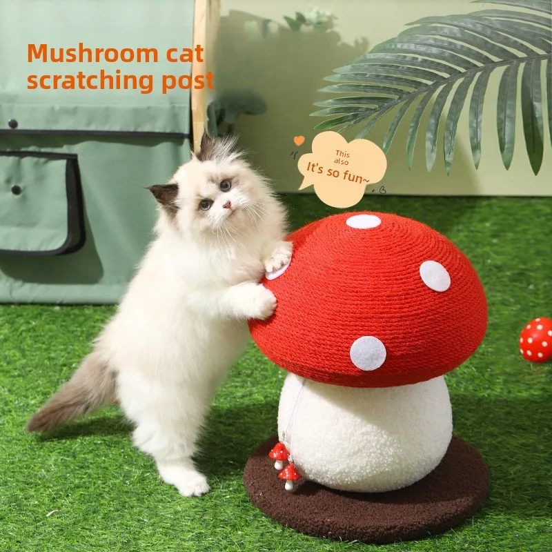 Rascador pequeño con bola de sisal para gatos - Resistente y sin residuos - imagen 2