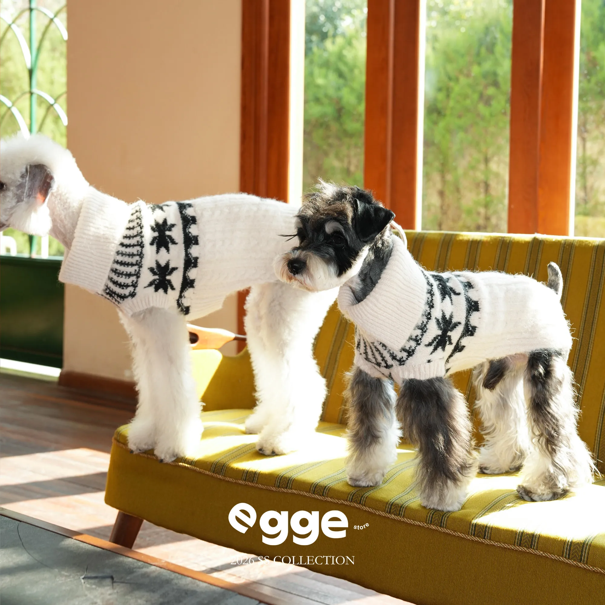 Suéter nórdico sin mangas invierno para perros Bellington y Whippet - imagen 4