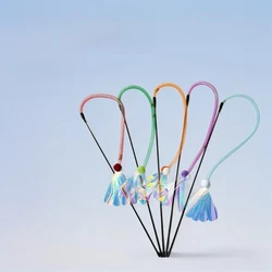 Juguete catcher para gatos con pluma y tubo de malla elástica