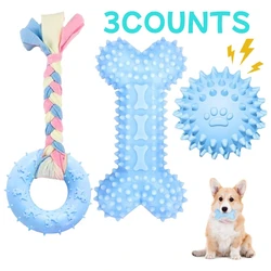 Juego de 3 masticables para cachorros – Dentición y limpieza dental