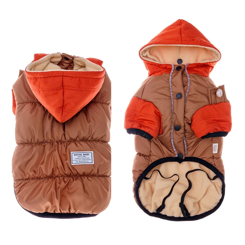 Ropa de invierno con capucha para perros pequeños y medianos, abrigo para mascotas, chaqueta para cachorros, ropa para Chihuahuas, disfraz de Bulldog Francés - imagen 2