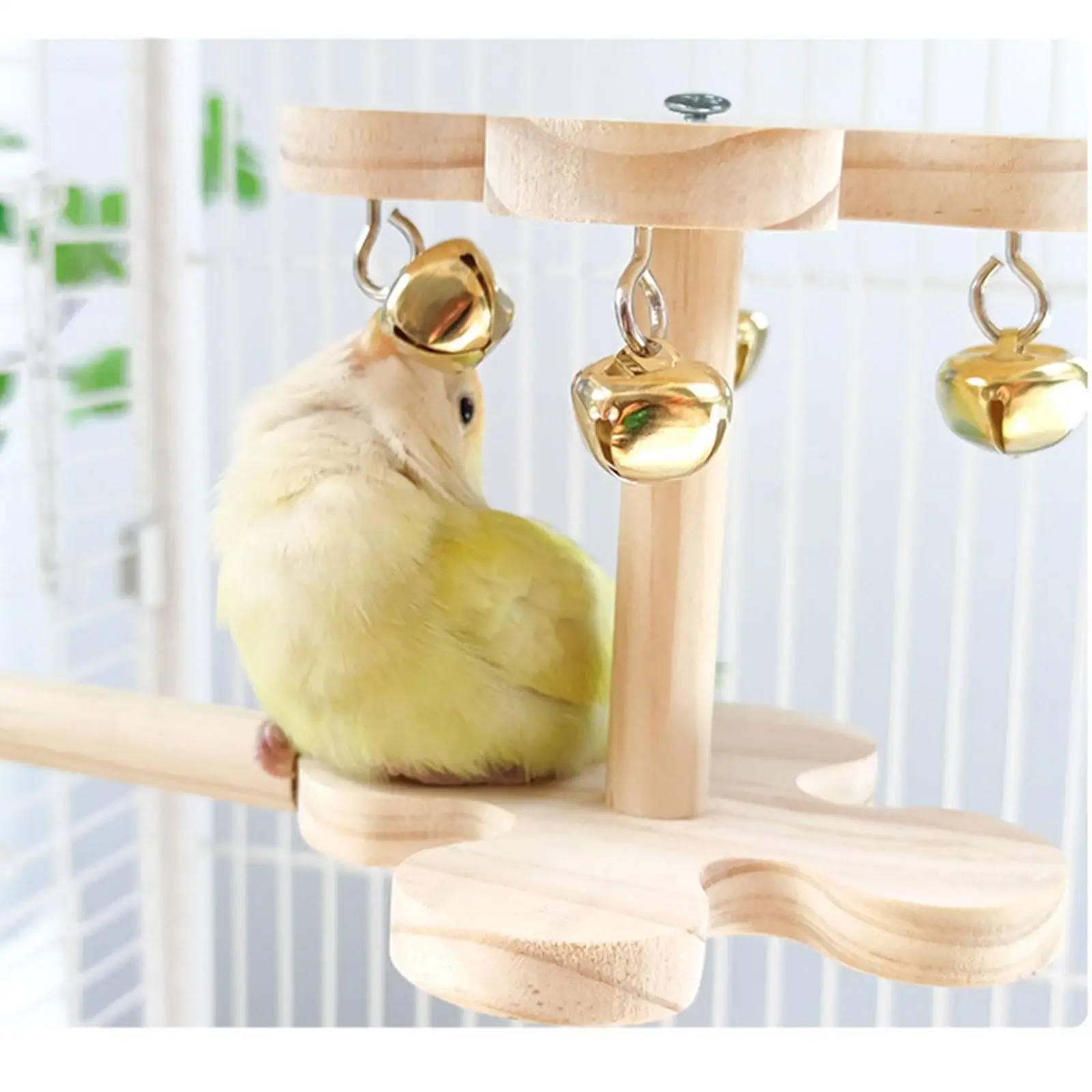 Bird Stand Perch Toy Bird Stick, Physical Exercise Parrot Stand Rotating Windmill Perch for Parakeet Finches Mynah Cockatiel