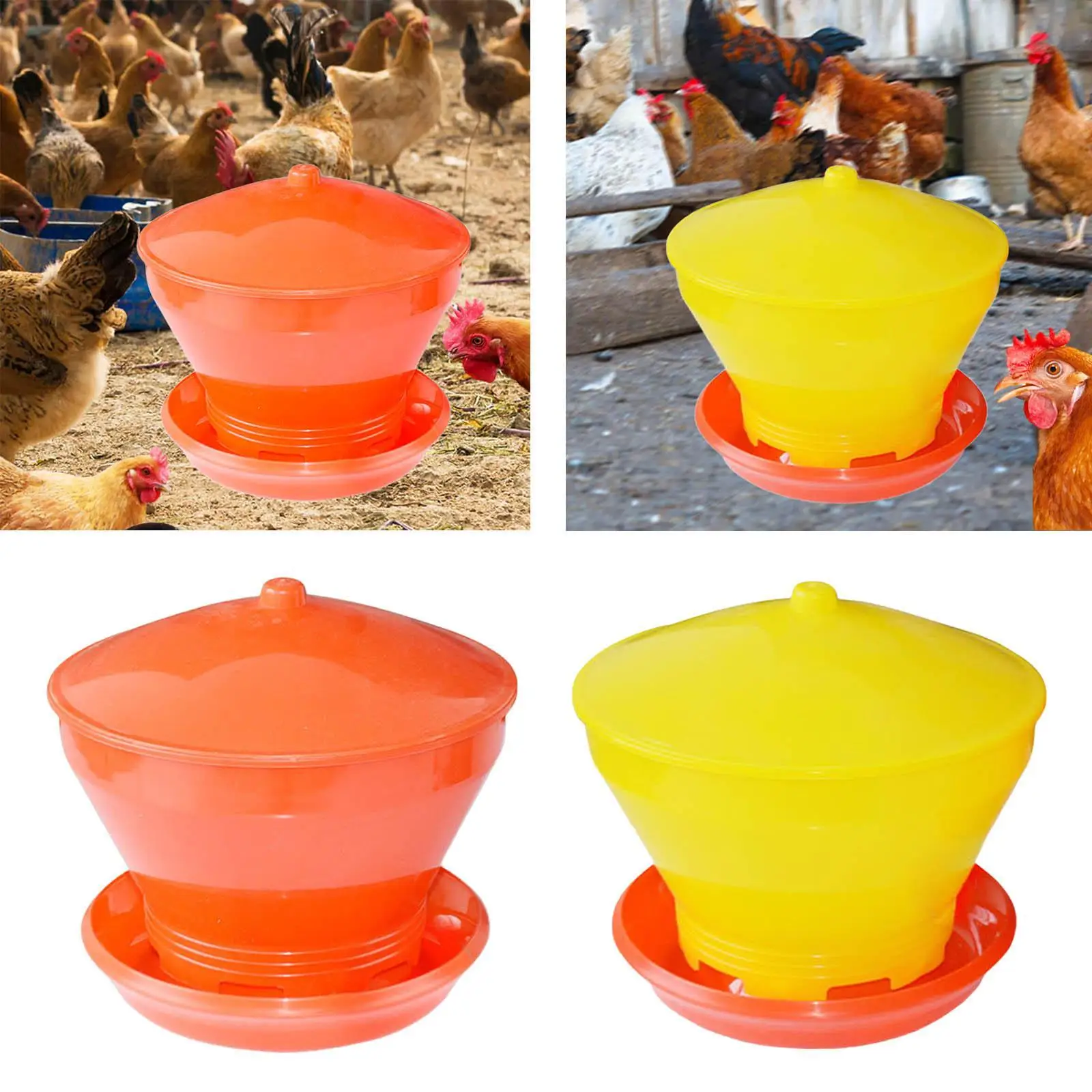 Automatic Chicken Feeder Goose Feeder Large Capacity Pigeon Feeder Automatic Dispensing feed Tray Geese Chook Hen Duck Parrot