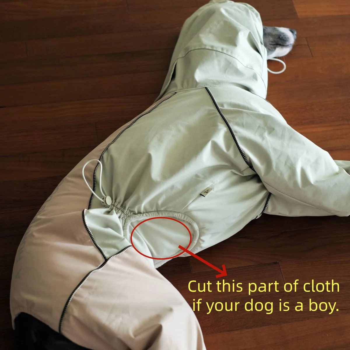 Chaqueta de forro polar grueso gris oscuro de cuatro patas de invierno con cremallera en la parte posterior para galgos italianos, a prueba de viento, impermeable y cálido, abrigo rosa con pecho ajustable para perros. - imagen 5