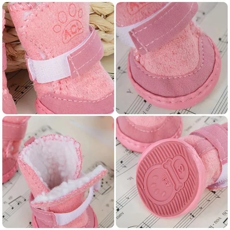 Botas de invierno antideslizantes para perros pequeños y medianos - imagen 4