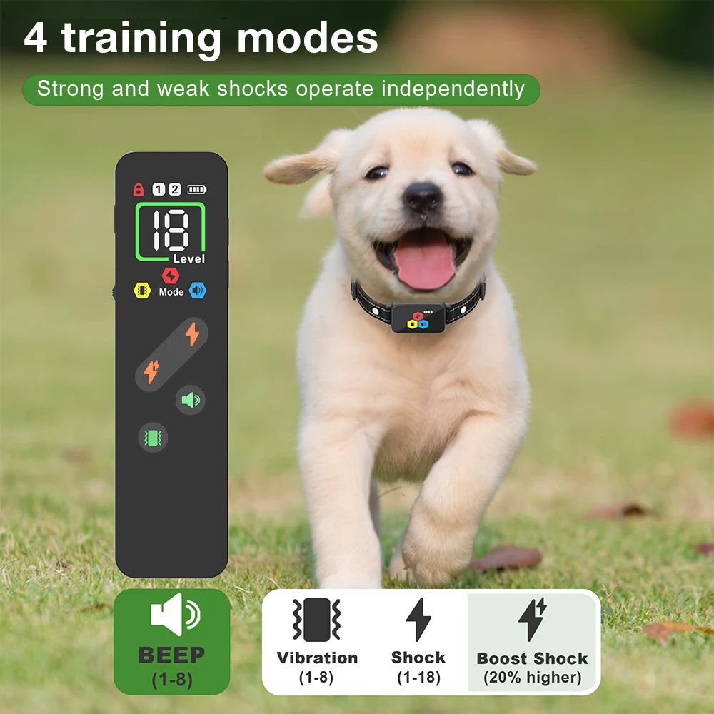 Nuevo Collar de entrenamiento para perros D25T, pantalla a Color, Control remoto, entrenador de perros, vibración de choque, Collar para dejar de ladrar para perros de todos los tamaños - imagen 5