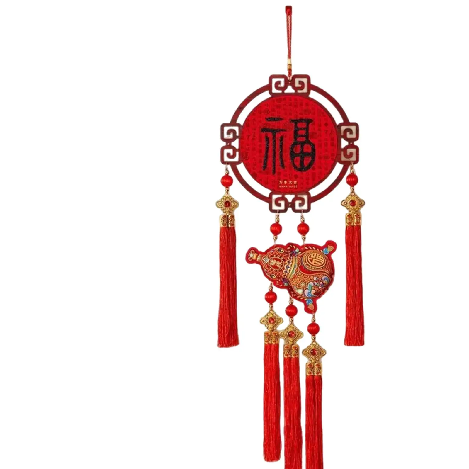 Colgante de Año Nuevo de tela flocada, adorno colgante de personaje chino Fu para fiesta de inauguración de la casa y decoración de Año Nuevo Lunar - imagen 5