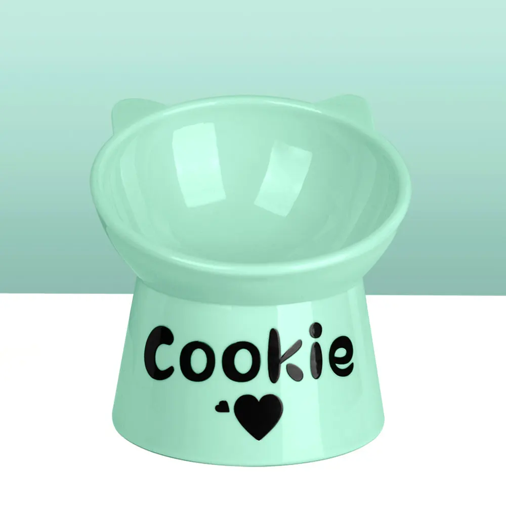 Cuenco personalizado para gatos, cuencos para gatos de pie alto, nombre impreso gratis, alimentador de comida para cachorros y gatitos, fuente para beber para mascotas con cuello de 15 grados, productos para mascotas - imagen 4