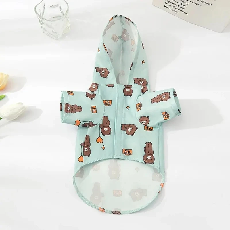 Chubasquero para perros pequeños, ropa impermeable de manga corta para perros, abrigo para cachorros, impermeable para perros, abrigo para exteriores, Bichon Schnauzer galés - imagen 3