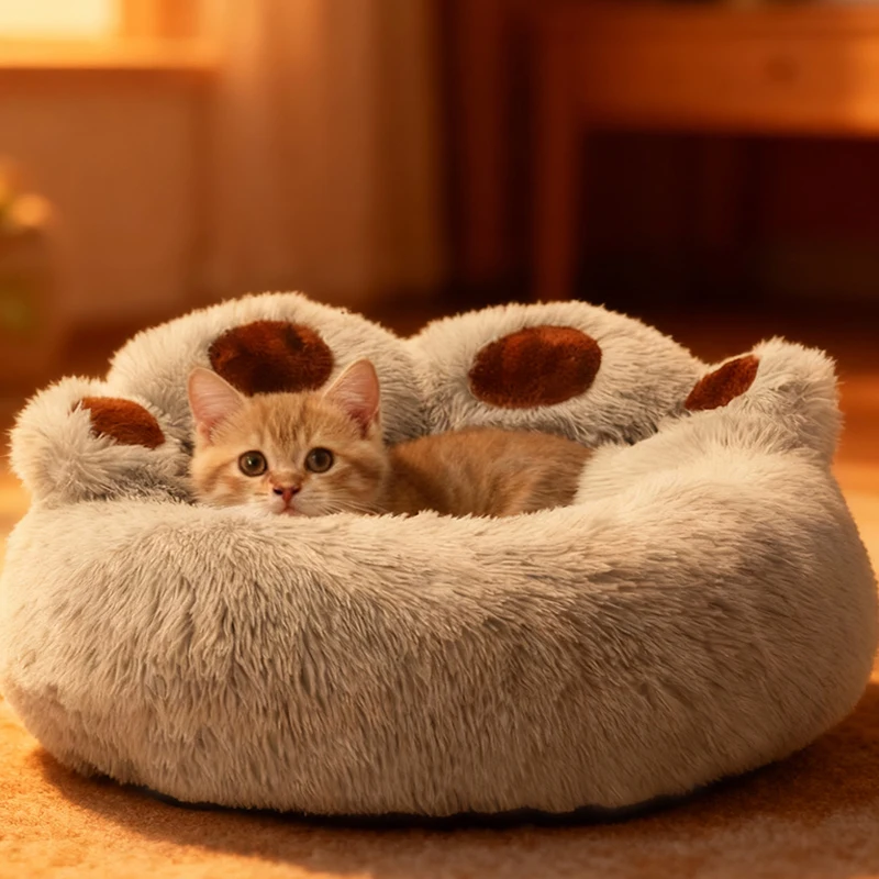 Cama de Invierno para Perros Grandes y Gatos - Donut de Felpa - imagen 2