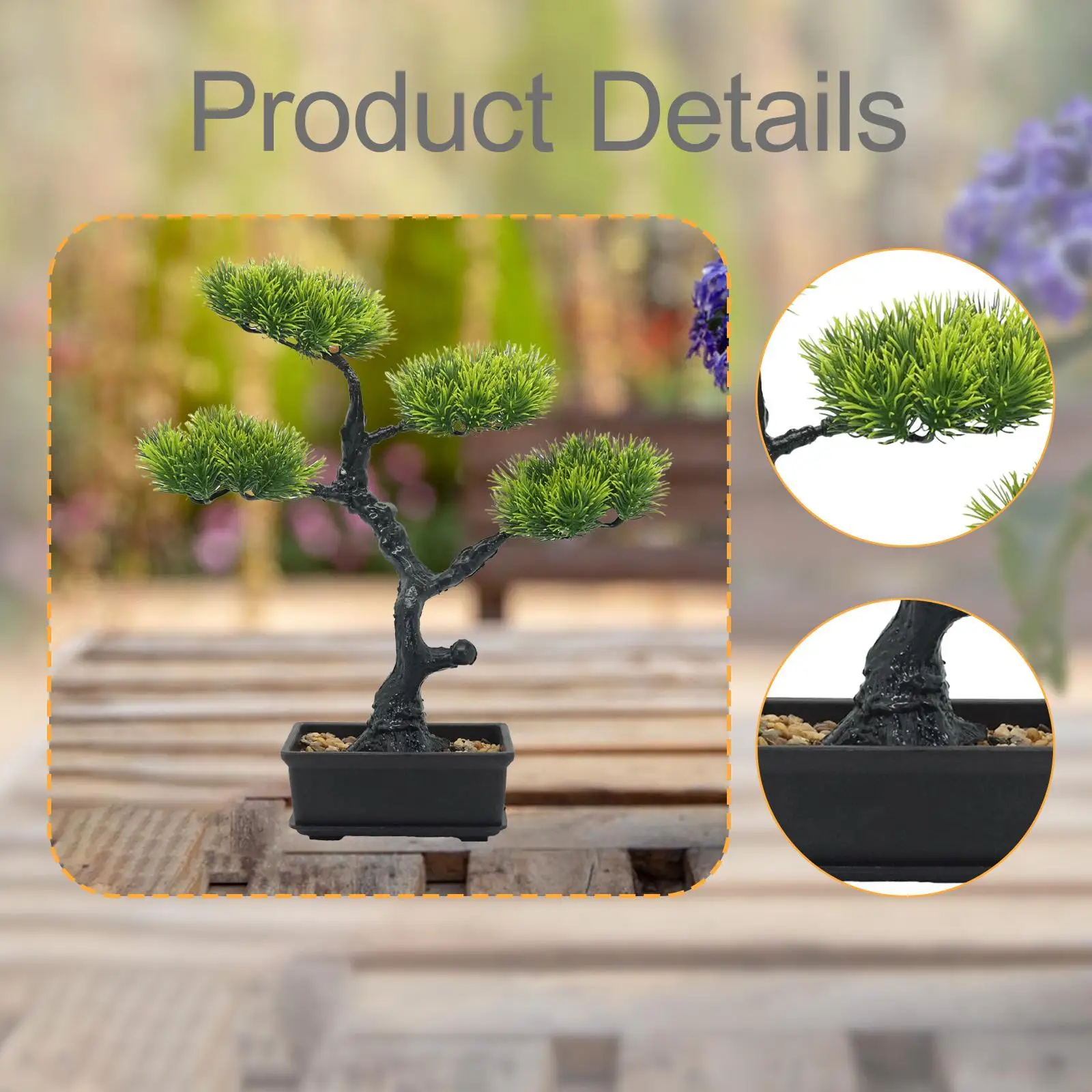 Árbol bonsái Artificial, escritorio, plantas en macetas, adorno verde, decoración del hogar para eventos de boda, regalo de inauguración de la casa, sala de estar y cafetería - imagen 5