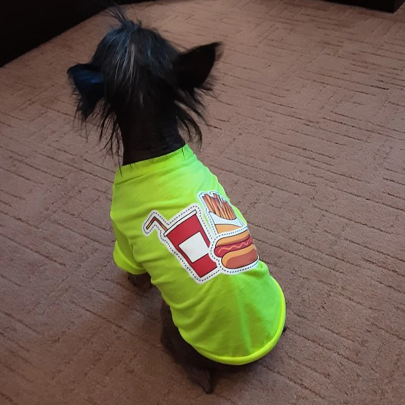 Camiseta barata de algodón para cachorros y perros pequeños, gran oferta, ropa estampada para mascotas, camisas para gatos Yorkshire Pomeranian Pug, ropa para cachorro - imagen 4