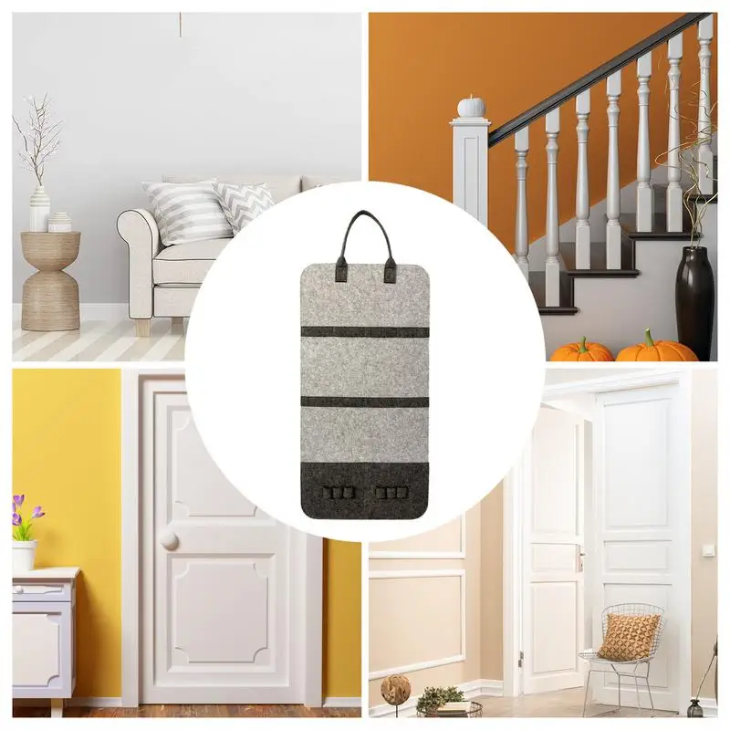 Organizador de juguetes para gatos, bolsa de almacenamiento de pared, contenedor de juguetes para mascotas, soporte de varita Teaser para gatos, ahorro de espacio, bolsa de fieltro - imagen 2