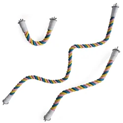 Juguete para loros: cuerda algodón multicolor y columpio resistente