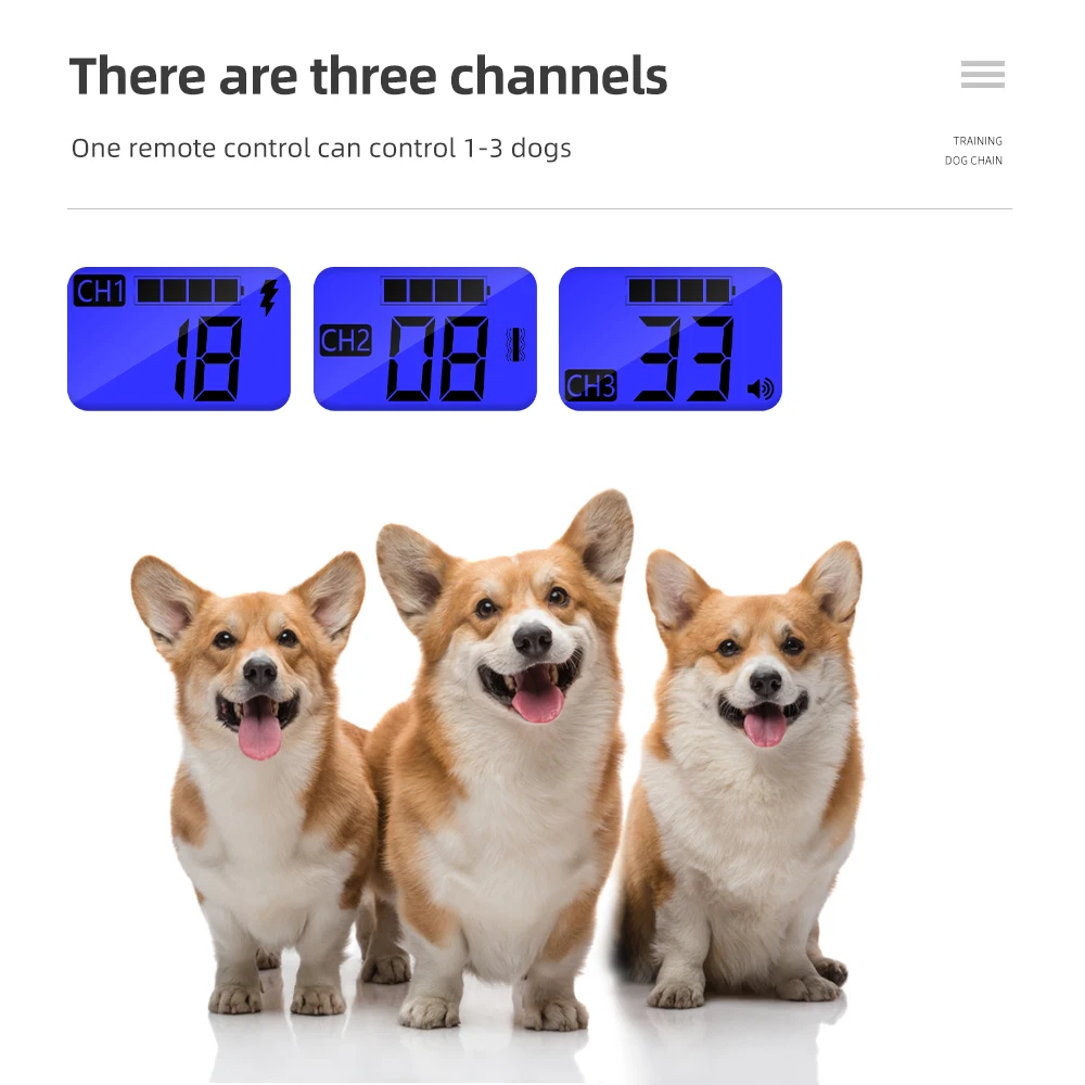 Collar de entrenamiento eléctrico para perros de 800m, entrenador de perros impermeable, Collar de corteza de perro con Control remoto, tapón antiladridos para perros de compañía - imagen 5