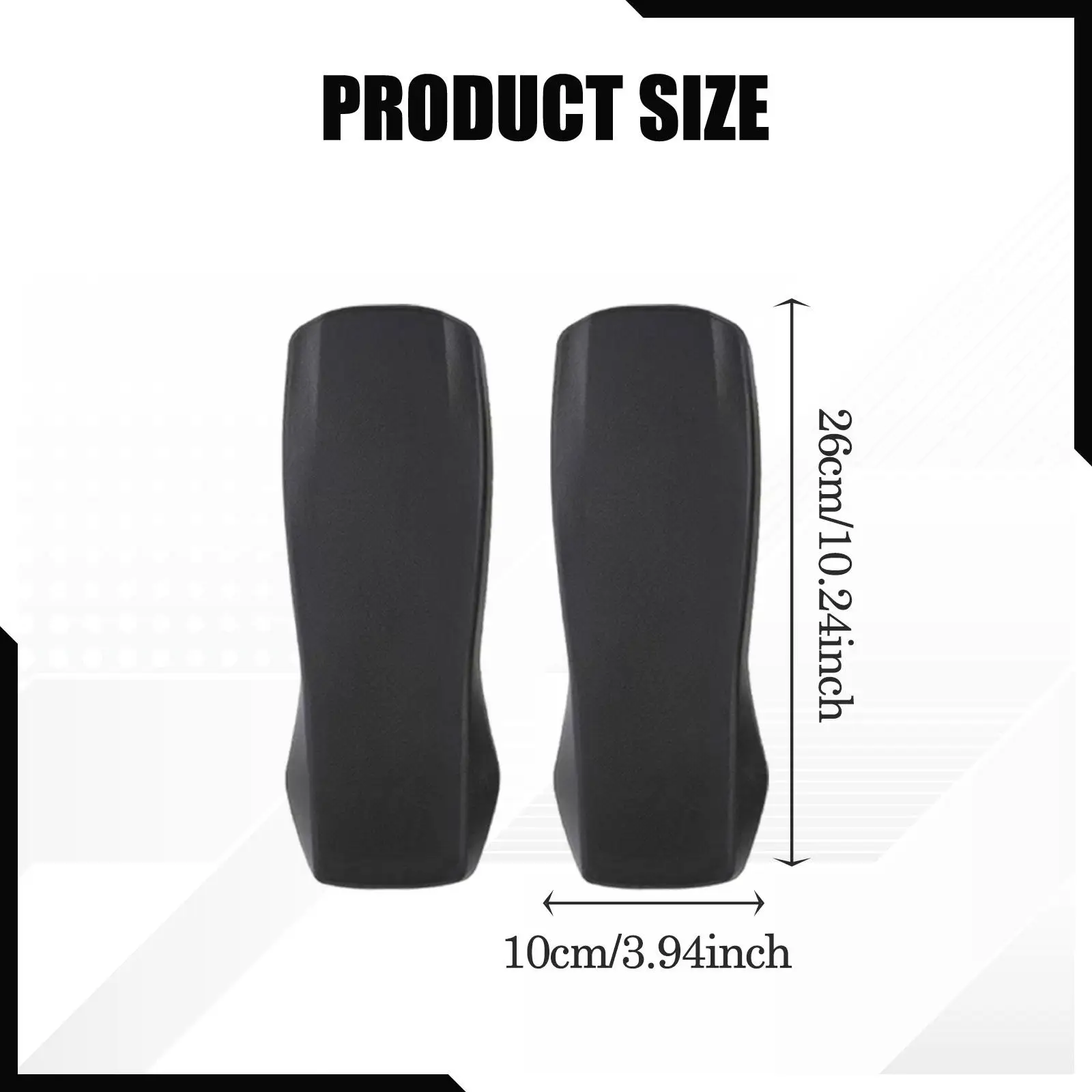 2Pcs Office Chair Armrest Arm Pads Caps PU Leather Universal with Mounting Holes Comfortable Spare Parts Office Chair Arm Rest