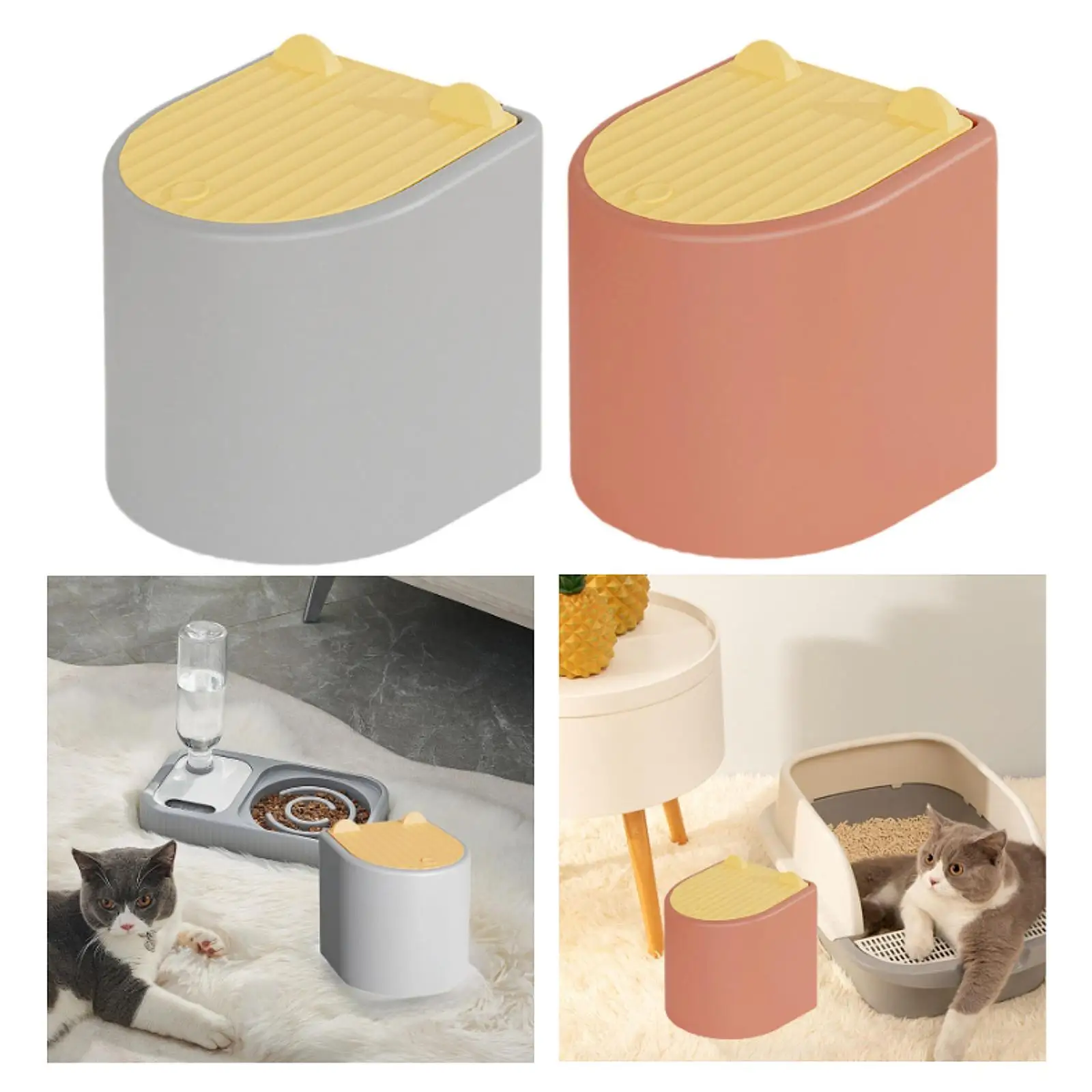 Cat Litter Trash Mini Trash Can with Lid Press Type Small Garbage Can Countertop Wastebasket for Bathroom Vanity Living Room