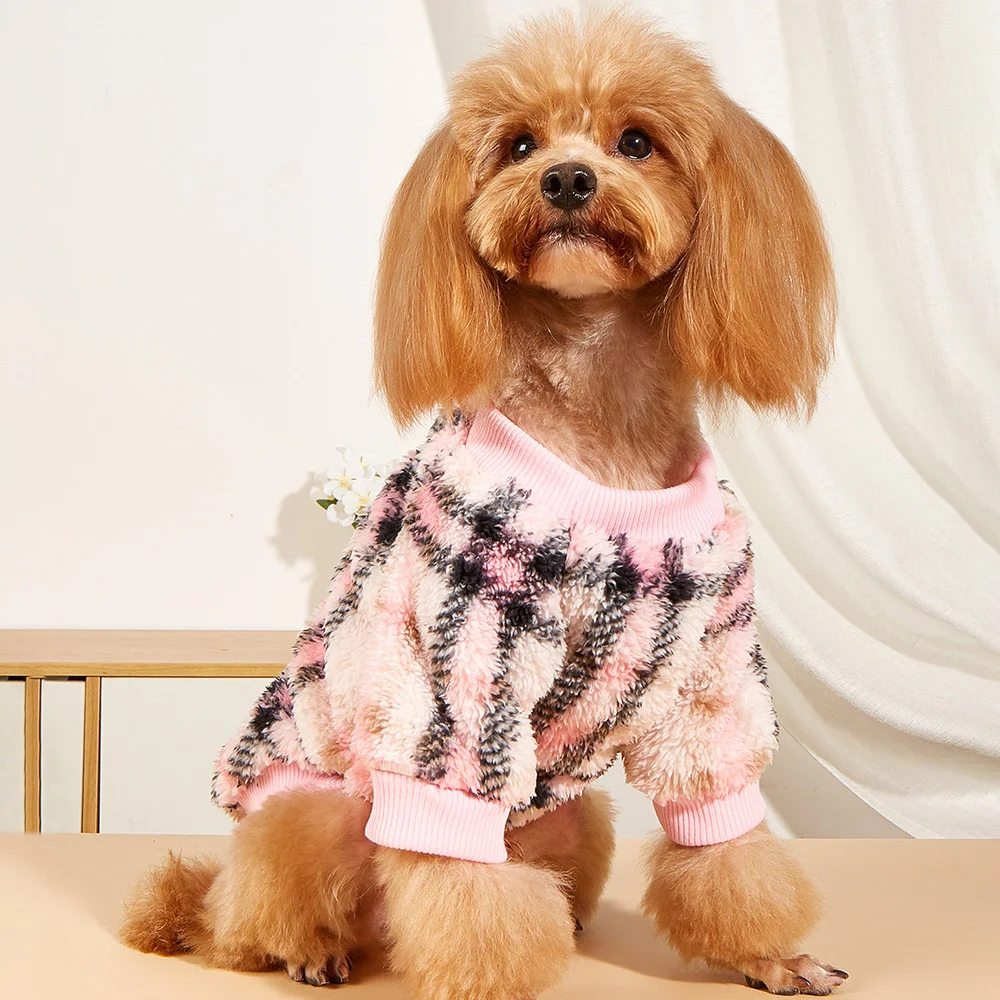 Ropa para mascotas de estilo étnico para perros pequeños, suéter cálido de invierno para cachorros, perros y gatos, ropa de Pomerania Bulldog Francés, jerséis para mascotas - imagen 3
