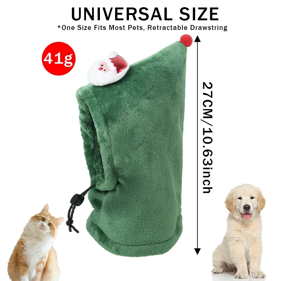 Bonés de flanela para animais de estimação são perfeitos para cães Roupas de Natal permitiendo seus animais de estimação com um Natal quente no inverno frio - imagen 3