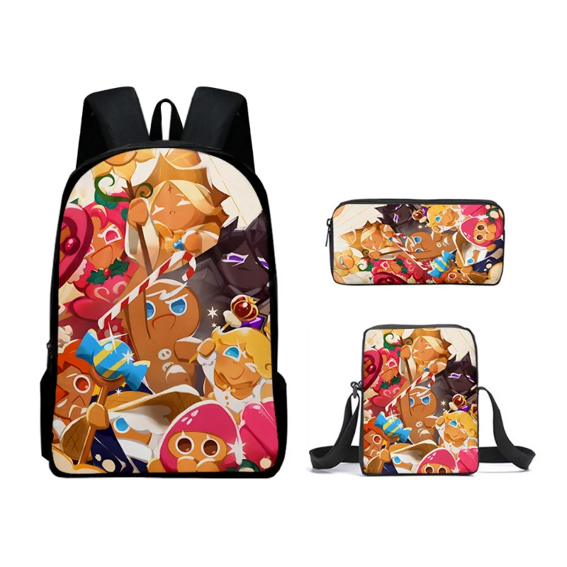 Cookie Run: Mochila Kingdom Shadow Milk Cookie, Mochila escolar para estudiantes, Mochila escolar de dibujos animados de Anime, Mochila con cremallera, regalo para hombros - imagen 3
