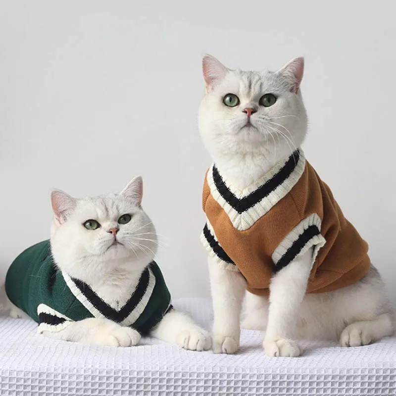 suéter perros gatos ropa invierno mascotas pequeñas chaleco cachorros chaqueta mascotas disfraz gatito Ubranka Dla Psa