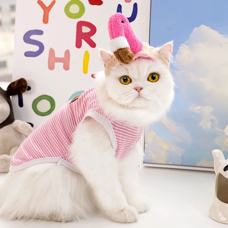 Sombrero divertido para disfraz de gato, ropa de vestir, bonito sombrero para mascotas, accesorio para fotografía, gorra Universal para gato para Halloween, Navidad, fiesta callejera - imagen 5