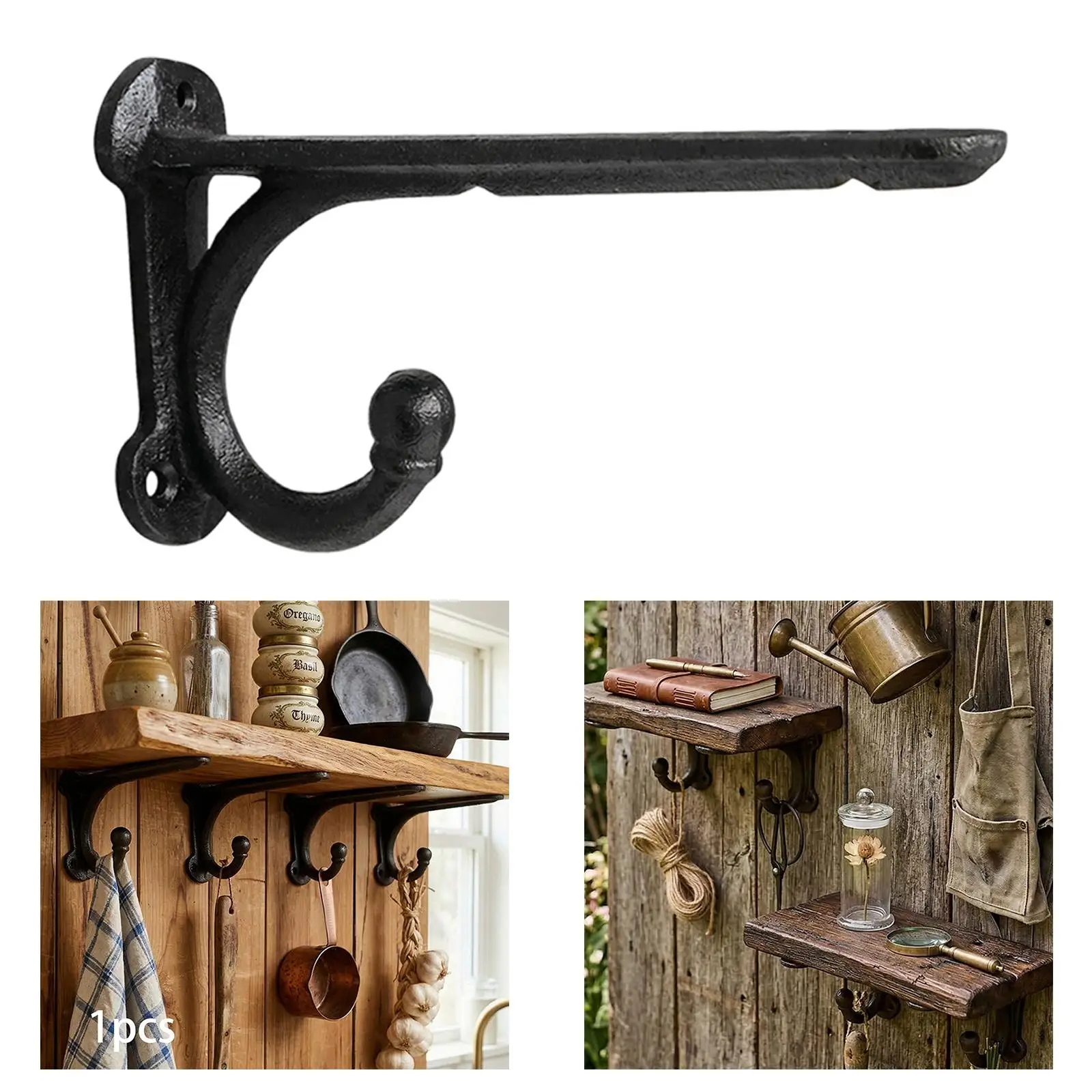 Soporte con gancho vintage para estante de pared para gatos y perros - imagen 4