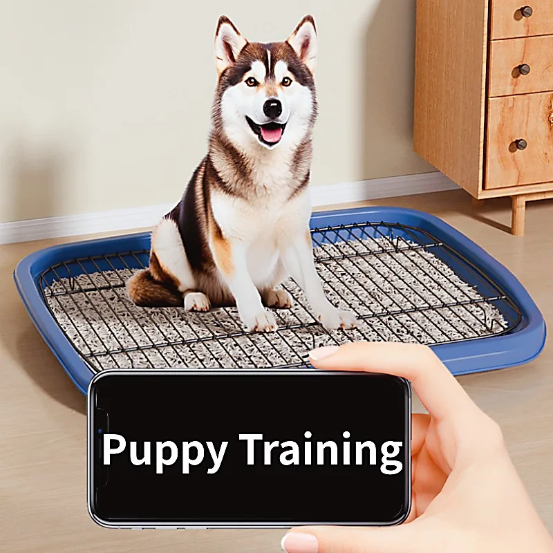 Inodoro de acero inoxidable para perros, caja de arena para entrenamiento de cachorros, inodoro interior para perros, recogedor de excrementos, inodoros para perros - imagen 3