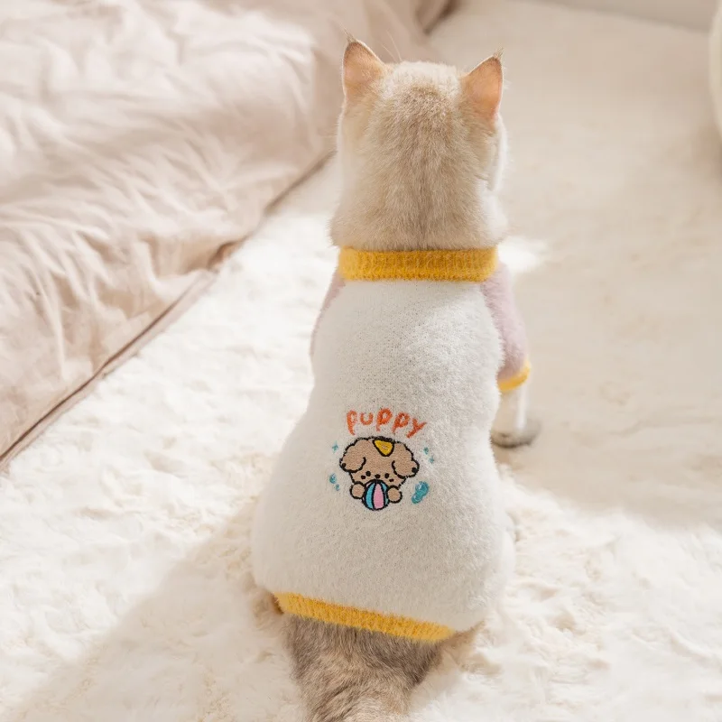Ropa de invierno para cachorros, suéter de lujo para perros de cuatro patas, mono para perros, abrigo cálido, ropa para Chihuahua, perro salchicha, pijamas de felpa para perros y gatos - imagen 4
