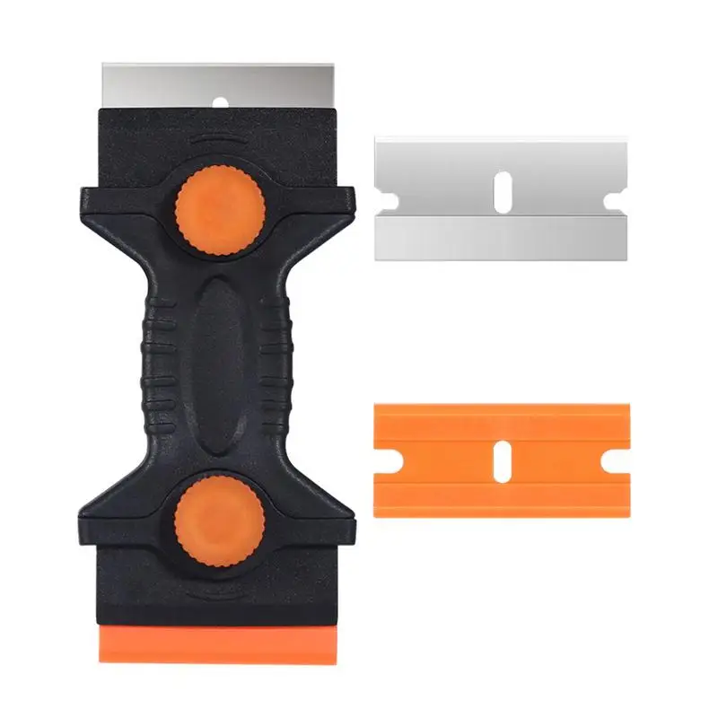 Raspador de vidrio de doble filo, raspador de cocina multiusos, herramienta de limpieza, removedor de pegatinas para ventana, cocina, horno, estufa - imagen 5