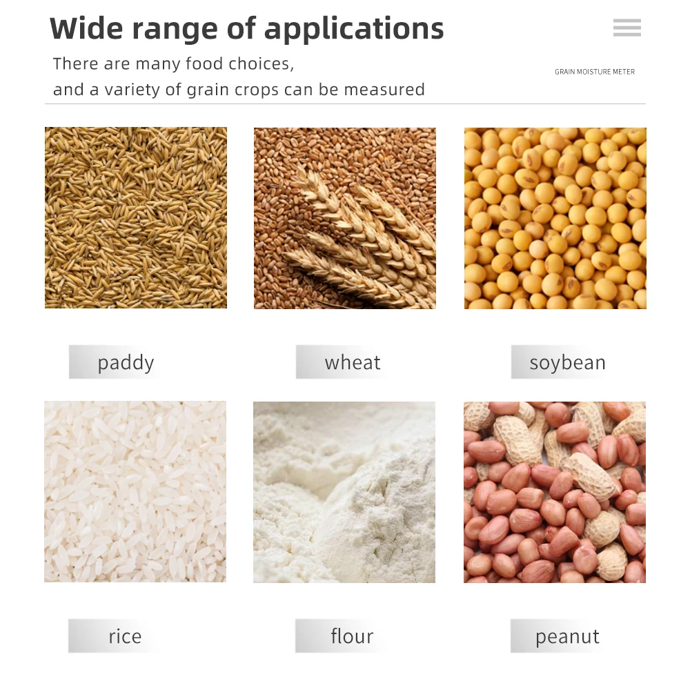 Medidor de humedad portátil, higrómetro Digital, Detector de contenido de humedad de grano, medición de humedad de maíz, arroz, soja y frijol - imagen 3