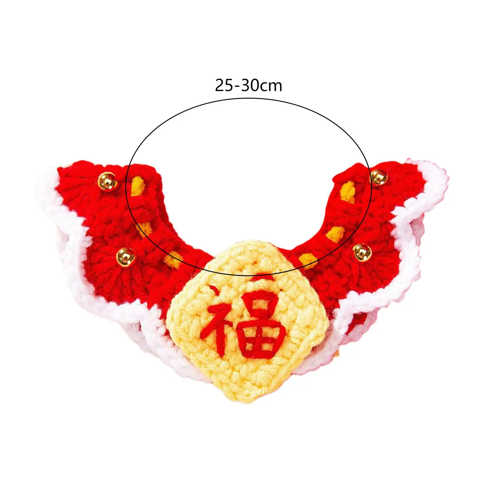 New Year Knitted Cats Collar Decorative Photo Prop Comfortable Adjustable Kitten