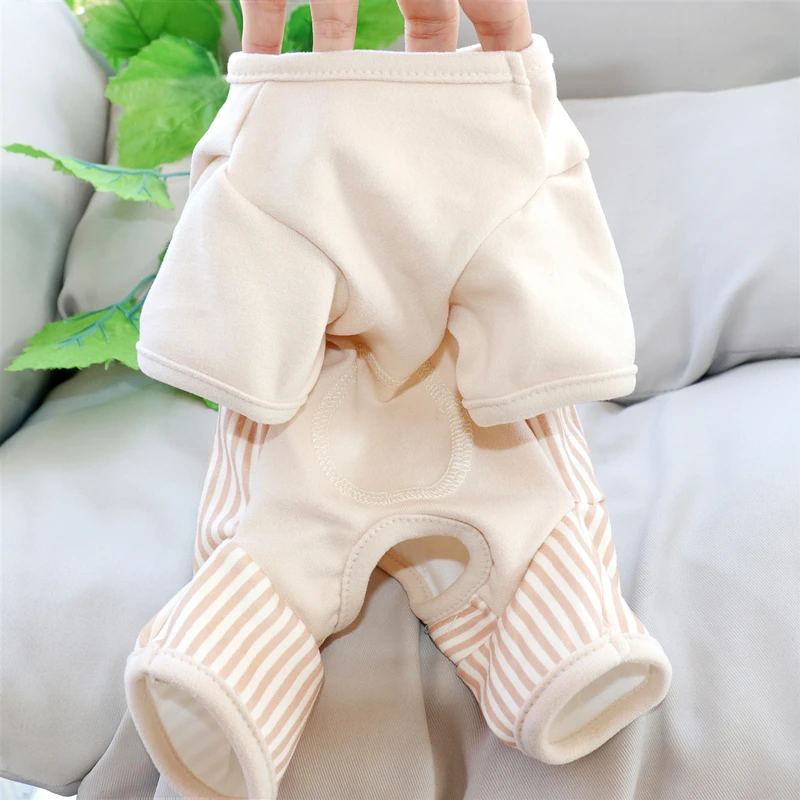 Ropa cálida de algodón para perro y gato, chaqueta protectora para el vientre, Bichon, Teddy, gruesa, suministros para mascotas, accesorios para Otoño e Invierno - imagen 5