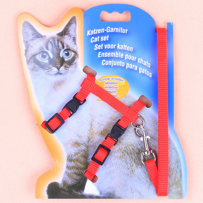 Correa para el pecho para gatos, cuerda de tracción de diseño simple, material de nailon de alta calidad, suministros para mascotas resistentes y duraderos, superventas