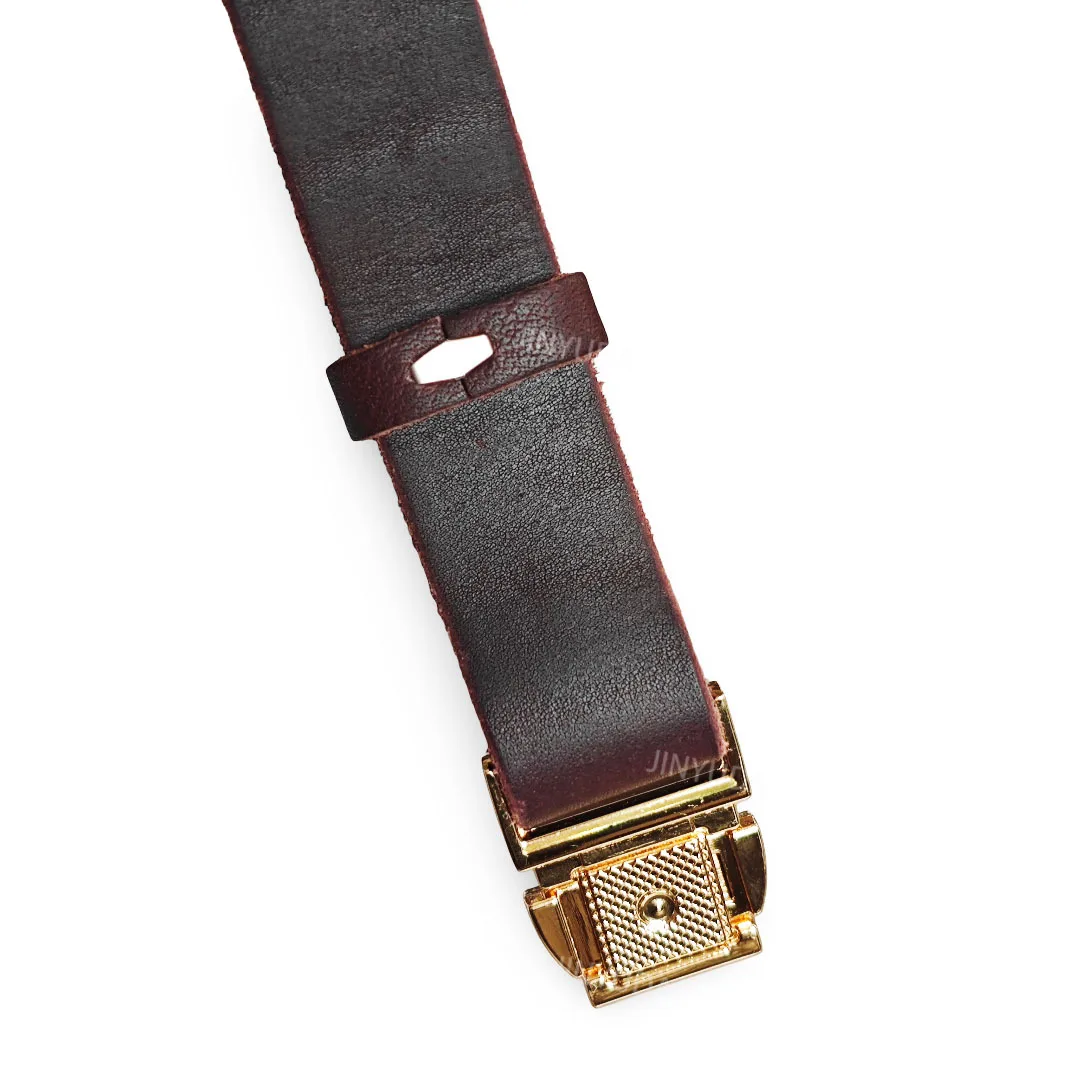 Collar de cuero genuino para mascotas, correa ajustable para el cuello para perros y gatos con hebilla de latón, Collar para mascotas duradero y elegante de cuero real de primera calidad - imagen 4