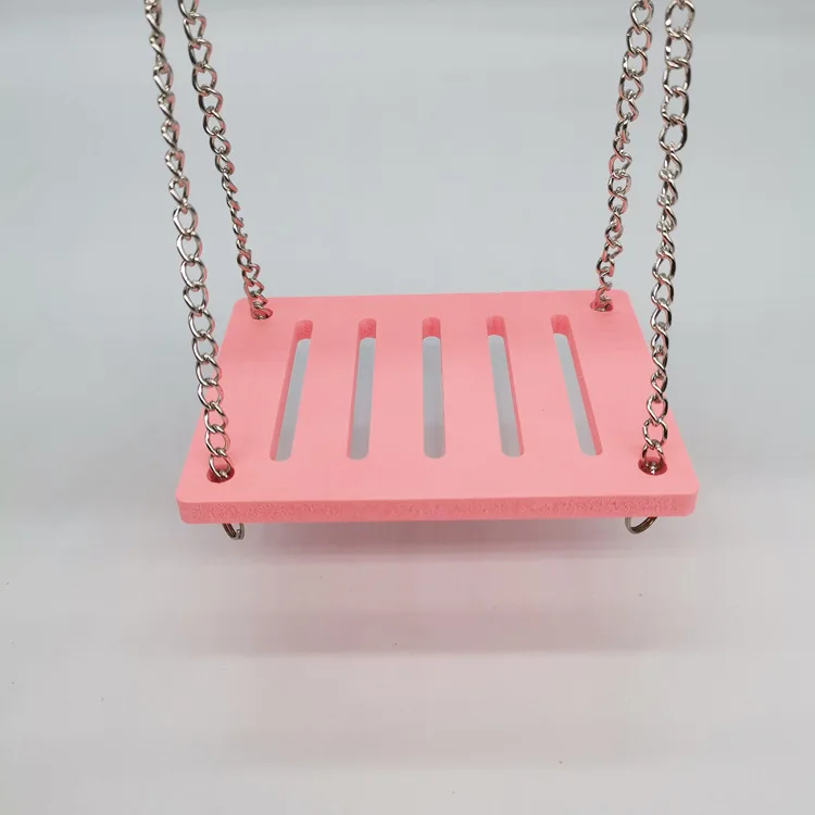 Juguetes de ejercicio para hámster, tablero ecológico de PVC de Color, columpio, juguete de actividad para animales pequeños, para escalar, suministros para mascotas - imagen 2